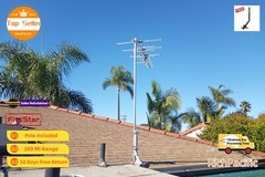 Long Range Yagi HDTV Antenna Outdoor 250 Mile UHF VHF FM Signal Booster