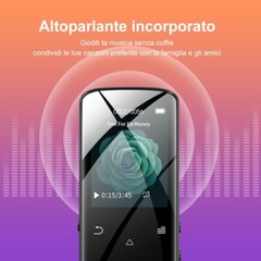 RUIZU 8GB Bluetooth Mp3 Player HiFi Lossless Built-in Speaker FM, to 128GB Black