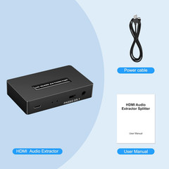 HDMI Audio Extractor Splitter Hdmi to Hdmi 3.5Mm Audio Adapter Converter with Sp