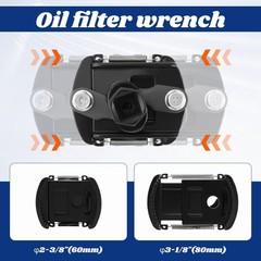 Universal Oil Filter Wrench Adjustable with Auto-Clamp Spring, 60-80mm (2.36-3.1