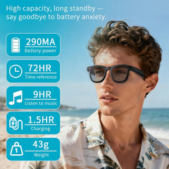 AI Smart Glasses with Camera, 800W HD Anti-Shake Video Glasses, 1080P Video Reco
