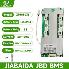 JBD BMS 8S Lifepo4 24V 80A 100A 120A 150A Charge Discharge W/Balance Temp Sensor