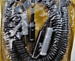 Vanco Headphone Extension Cord 12 ft Coiled 4-Channel Plugs to Jacks Vintage NOS