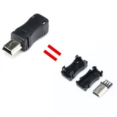 Mini USB Connector Port Male Plug Socket DIY Adapter Data Cable Line Cord Jack
