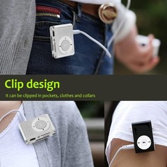 Durable Back Clip MP3 Player – Bluetooth, 8GB, Perfect for Travel & Exercise