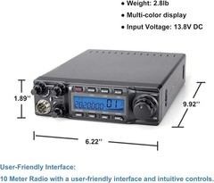 Anytone AT‑6666 PRO 10 Meter Radio 80W AM/FM/USB/LSB/CW 7‑Color LCD NRC