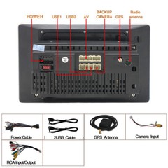2DIN Rotatable 10.1” Android Car Stereo Radio GPS Wifi 32GB Touch Screen Tablet