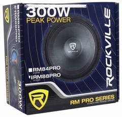 Rockville RM88PRO 8″ 8 Ohm SPL Competition Midrange Car Speaker, 108dB, 300w