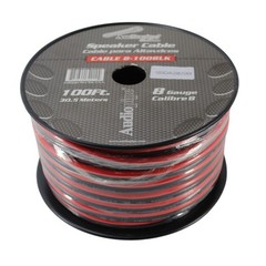 8 GA AWG Black/Red PVC Jacketed CCA Audiopipe Speaker Cable Lot