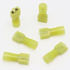50Pcs 12-10 Gauge Nylon Female Crimp Wire Connectors Insulated Spade Terminal