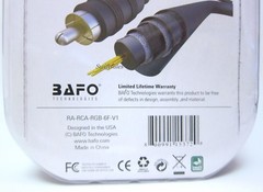 BAFO Premium 24K Gold Plated RGB Component Video Cable 6′ 6FT Retail Pack