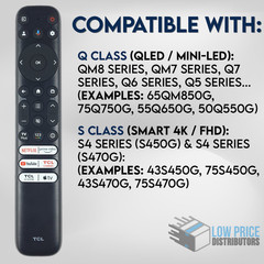 New Genuine TCL Voice Remote RC923 for Google TV Q650G Q750G QM850G S450G Series