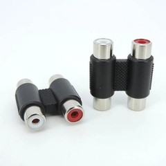 2 RCA Female to Female F/F Video Connector Converter Adapter for TV DVD HDTV AV