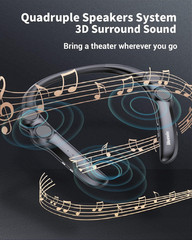 Neckband Bluetooth Speaker, Wireless Wearable Speaker w/lightest 78g Weight, Hig
