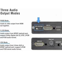 4K * 2K HDMI Stereo Audio Video Extractor Converter HDMI+ Optical SPDIF 3.5mm n