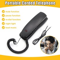 Telephone Desktop Corded Landline Mini Phone For Hotel Office Home Wall Mount US