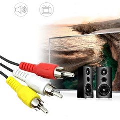 NEW 3 RCA 30′ Ft 30Ft Audio Video AV Cable FOR HDTV DVD VCR