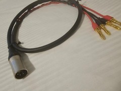 Canare 4S8 4 Pin Silver XLR Male to 4 Banana Plug OCC Hifi Speaker Cable