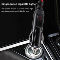 2Pack 12V-24V Fused Car Cigarette Lighter Male Plug Leads LED Light Replacement
