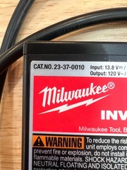 Milwaukee 23-37-0010 Power Inverter 120V AC Out 150W Run – 300W Peak/Spike