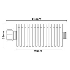 DIN(7/16) to N 50W RF Coaxial Fixed Attenuator 1-60dB 0-4GHz 50Ω for Telecom Tes