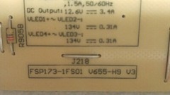 POWER BOARD VIZIO V655-H9, FSP173-1FS01, P650D108DB