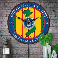 Air Force Vietnam Veteran, Lighted Backlit LED Wall Clock