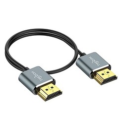 Ultra-Thin HDMI to HDMI Cable 1FT, Hyper Slim HDMI 2.0 1Ft THIN HDMI 1-Pack