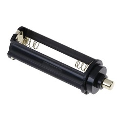2x 3-AAA Battery Holder Cylindrical Round Circular Case Plastic 18650 Flashlight