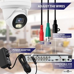 8MP Analog TVI CVI AHD Dome Security CCTV Turret Camera Colorvu 2.8mm