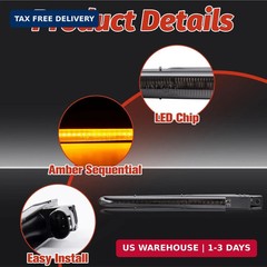 Led Signal Marker Light Smoke for BMW F10 M5 FV91 FV92 FV93 2010-2016, Pack of 2