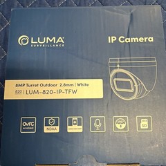 Luma LUM-820-IP-TFW 8MP Outdoor Turret IP Camera Night Vision Motion White