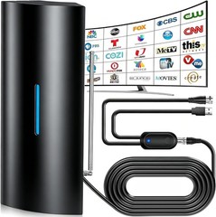 2026 Upgraded HD TV Antenna – Indoor/Outdoor, 8K Support, 100 Miles Range