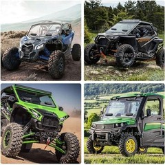 2PCS UTV Windshield Vent Self Install Kit for Hard Coated Polycarbonate