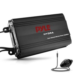 Pyle 800W 4-Channel Hydra Marine Micro Amplifier – Waterproof Standard, Black