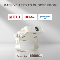 4K Smart Mini Projector with WiFi & Bluetooth – Portable 1080P Home Theater