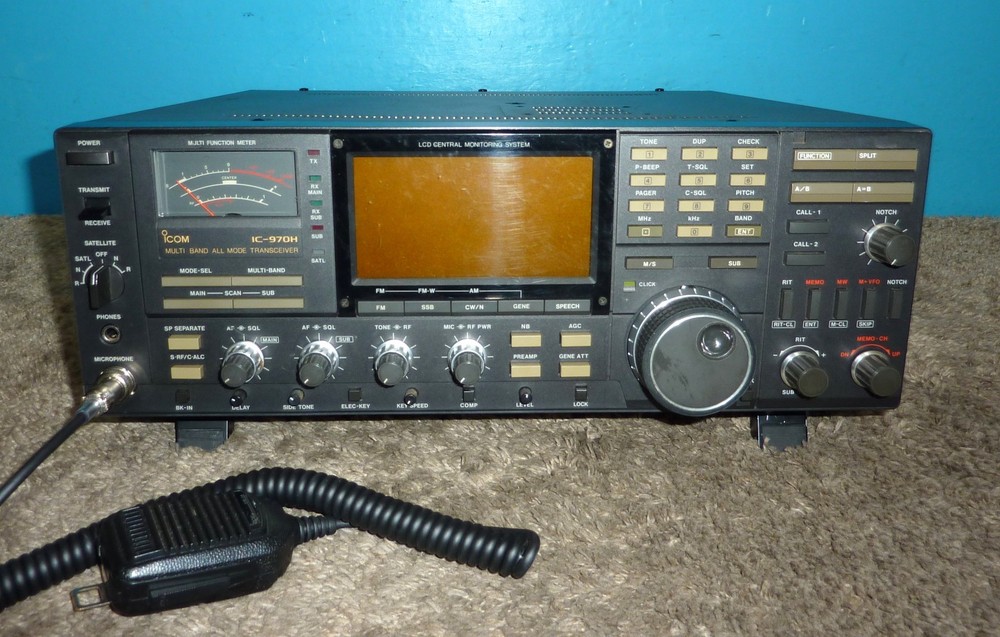 Icom IC-970H Multiband All Mode Transceiver w/ Mic US Version-Built In AC Power