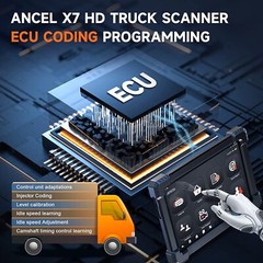 X7 HD 24V 12V Diesel Heavy Duty Truck Scanner ECU Coding All System DPF Regen