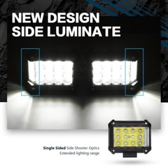 2x Tri Row 4″inch 90W Pods LED Work Light Bar FLOOD Offroad ATV SUV 4WD PK 18W
