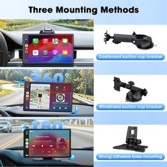 Carplay Screen for Car, 9” Wireless CarPlay & Android Auto- Upgrade Portable…