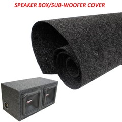 Speaker Box Sub woofer Enclosure Cover Carpet Wrap Audio Video Charcoal 54″x78″