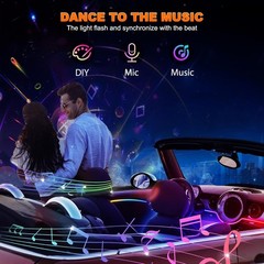 LED Lights – Interior Car Ambient Lighting Kits 6 in 1(4*29.5+43.3+14.5 inches)