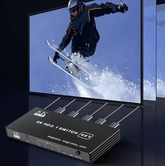4 Port 8K HDMI 2.1 Switch 4 in 1 out 4K 120Hz HDR HDMI 2.1 Switcher 4X1 HDCP 2.3