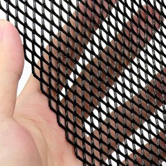 47 x 15.7 inches Car Grill Mesh Sheet, Black Painted Aluminum Alloy Multi-fun…