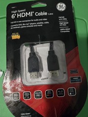 GE High Speed 6 ft HDMI Full HD Up To 1080p New Sealed