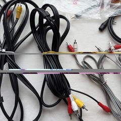 Lot of 24 Cables, RCA, 26 AWG Tigercable, Dish Network RG-59/U Coaxial, others