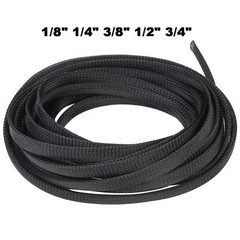 Expandable Braided Cable Sleeve Sheathing Harness Wire Loom Wrap Conduit Lot