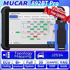 2026 MUCAR 892BT Pro J2534 AI Bidirectional 35 Resets Life Free Update Newest
