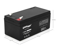 Expert Power 12V 3.3Ah SLA Battery For 3.5Ah BP3-12 BP3.6-12, CF12V2.6 CFM12V3