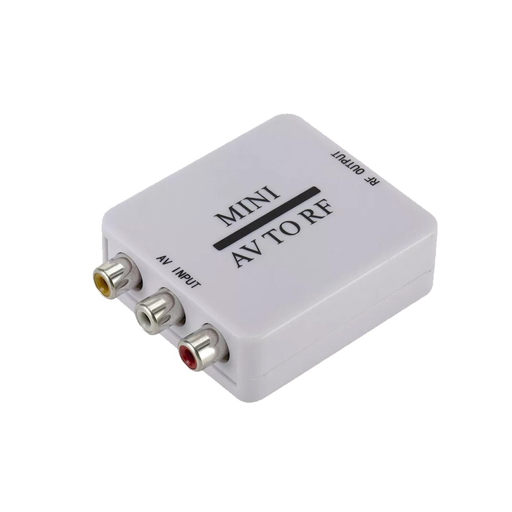 RCA/Composite A/V To RF/Coax/Coaxial Converter RF Modulator AV 2 COAX Adapter